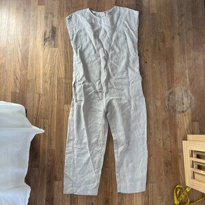 Linenfox Beige Jumpsuit